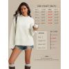 imageATHMILE Sweaters for Women 2025 Fall Fashion Outfits Long Sleeve Loose Casual Crewneck Ribbed Knit Pullover Winter ClothesCream White