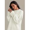imageATHMILE Sweaters for Women 2025 Fall Fashion Outfits Long Sleeve Loose Casual Crewneck Ribbed Knit Pullover Winter ClothesCream White