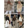 imageATHMILE Sweaters for Women 2025 Fall Fashion Outfits Long Sleeve Loose Casual Crewneck Ribbed Knit Pullover Winter ClothesNavy Blue