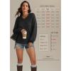 imageATHMILE Sweaters for Women Fall Outfits Oversized Long Sleeve V Neck Crochet Sweaters Lightweight Knit Pullover JumperBlack