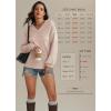 imageATHMILE Sweaters for Women Fall Outfits Oversized Long Sleeve V Neck Crochet Sweaters Lightweight Knit Pullover JumperDusty Pink