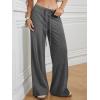 imageATHMILE Sweatpants Women Fall Outfits Wide Leg Baggy Pants HighWaisted Drawstring Sweat Pants Fashion Joggers with PocketBlack