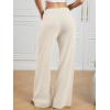imageATHMILE Sweatpants Women Fall Outfits Wide Leg Baggy Pants HighWaisted Drawstring Sweat Pants Fashion Joggers with PocketOatmeal