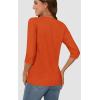 imageATHMILE Womens 34 Sleeve TShirts Summer Tops Fall Fashion Blouses Beach Vacation Clothes Spring Tunic 2025 TrendyOrange
