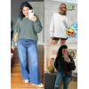 imageATHMILE Womens Casual Crew Neck Sweatshirt Loose Soft Long Sleeve Shirts Oversized Pullover Tops Fall OutfitsBlue