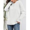 imageATHMILE Womens Casual Crew Neck Sweatshirt Loose Soft Long Sleeve Shirts Oversized Pullover Tops Fall OutfitsWhite