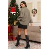 imageATHMILE Womens Fall Fashion Oversized Sweaters Chunky Knit Mock Neck Long Sleeve Casual Trendy Pullover Winter Clothes 2025Khaki