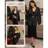 imageATHMILE Womens Fall Oversized Cardigan Sweaters Long Lantern Sleeve Knit Open Front Lightweight Winter Fashion Clothes 2025Black
