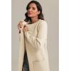imageATHMILE Womens Fall Sweater Open Front Knit Lightweight Cardigan Casual Long Coatigan Lady Jacket Coat Winter Outerwear 2025Beige