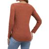 imageATHMILE Womens Long Sleeve Shirts Business Casual Blouse Dressy Fall Spring Basic Outfits Trendy Loose Fit Tunic TopsMaple