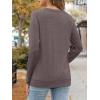 imageATHMILE Womens Long Sleeve Shirts Casual Loose Fit Tops Fall Fashion Outfits Dressy Basic Trendy Blouses ClothesGrey Purple