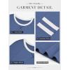 imageATHMILE Womens Long Sleeve Shirts Color Block Casual Crewneck Tops Tshirt Basic Tee Fall Fashion Clothes Trendy Outfits 2025Blue