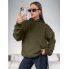 imageATHMILE Womens Oversized Hoodies Fleece Sweatshirts Long Sleeve Sweaters Pullover Fall Clothes with PocketArmy Green