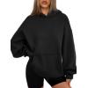 imageATHMILE Womens Oversized Hoodies Fleece Sweatshirts Long Sleeve Sweaters Pullover Fall Clothes with PocketBlack