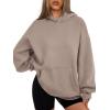 imageATHMILE Womens Oversized Hoodies Fleece Sweatshirts Long Sleeve Sweaters Pullover Fall Clothes with PocketCoffee Grey