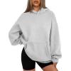 imageATHMILE Womens Oversized Hoodies Fleece Sweatshirts Long Sleeve Sweaters Pullover Fall Clothes with PocketGrey