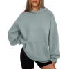imageATHMILE Womens Oversized Hoodies Fleece Sweatshirts Long Sleeve Sweaters Pullover Fall Clothes with PocketLight Green