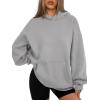 imageATHMILE Womens Oversized Hoodies Fleece Sweatshirts Long Sleeve Sweaters Pullover Fall Clothes with PocketLight Grey