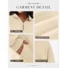 imageATHMILE Womens Oversized Sweatshirts Fall Fashion Hoodies Half Zip Fleece Pullover Long Sleeve Y2K Clothes with Side PocketsApricot