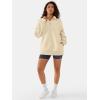imageATHMILE Womens Oversized Sweatshirts Fall Fashion Hoodies Half Zip Fleece Pullover Long Sleeve Y2K Clothes with Side PocketsApricot
