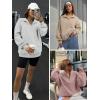 imageATHMILE Womens Oversized Sweatshirts Fall Fashion Hoodies Half Zip Fleece Pullover Long Sleeve Y2K Clothes with Side PocketsApricot