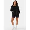 imageATHMILE Womens Oversized Sweatshirts Fall Fashion Hoodies Half Zip Fleece Pullover Long Sleeve Y2K Clothes with Side PocketsBlack