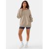 imageATHMILE Womens Oversized Sweatshirts Fall Fashion Hoodies Half Zip Fleece Pullover Long Sleeve Y2K Clothes with Side PocketsCoffeegrey