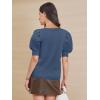 imageATHMILE Womens Puff Short Sleeve Sweater Tops 2025 Spring Summer Fall Trendy Casual T Shirts BlousesBblue
