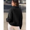 imageATHMILE Womens Sweatshirts Half Zip Cropped Pullover Fleece Quarter Zipper Hoodies 2025 Fall Fashion Outfits ClothesBlack