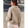 imageATHMILE Womens Sweatshirts Half Zip Cropped Pullover Fleece Quarter Zipper Hoodies 2025 Fall Fashion Outfits ClothesCoffeegrey