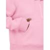 imageATHMILE Womens Sweatshirts Half Zip Cropped Pullover Fleece Quarter Zipper Hoodies Fall outfits Clothes Thumb HolePink