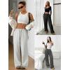 imageATHMILE Womens Wide Leg Sweatpants Air Fabric Straight Lowrise Drawstring Elastic Low Waist Fall Clothing Pockets 2025Black