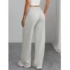 imageATHMILE Womens Wide Leg Sweatpants Air Fabric Straight Lowrise Drawstring Elastic Low Waist Fall Clothing Pockets 2025Grey