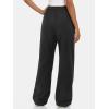 imageATHMILE Womens Wide Leg Sweatpants High Waisted Baggy Interior Drawstring Joggers Straight Leg Sweat Pants with PocketsBlack