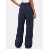 imageATHMILE Womens Wide Leg Sweatpants High Waisted Baggy Interior Drawstring Joggers Straight Leg Sweat Pants with PocketsNavy Blue