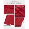 imageATHMILE Womens Wide Leg Sweatpants High Waisted Baggy Interior Drawstring Joggers Straight Leg Sweat Pants with PocketsRed