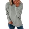 imageATHMILE Womens Casual Crew Neck Sweatshirt Loose Soft Long Sleeve Shirts Oversized Pullover Tops Fall OutfitsGrey