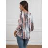 imageATHMILE 34 Length Sleeve Womens Tunic Tops Round Neck Casual Basic Pleated Shirts Loose Fit 2025Tie Dye