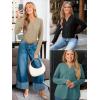 imageATHMILE Long Sleeve Shirts for Women 2025 Fall Outfits Henley Dressy Casual Tops Trendy Blouses Cute TShirts Fashion ClothesBlack