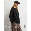 imageATHMILE Oversized Sweatshirt for Women Crewneck Fleece Long Sleeve Pullover Hoodies Tops Fall Fashion Outfits Clothes 2025Black