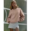 imageATHMILE Oversized Sweatshirt for Women Crewneck Fleece Long Sleeve Pullover Hoodies Tops Fall Fashion Outfits Clothes 2025Coffeegrey