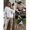 imageATHMILE Oversized Sweatshirt for Women Crewneck Fleece Long Sleeve Pullover Hoodies Tops Fall Fashion Outfits Clothes 2025Deep Pink