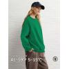 imageATHMILE Oversized Sweatshirt for Women Crewneck Fleece Long Sleeve Pullover Hoodies Tops Fall Fashion Outfits Clothes 2025Grass Green