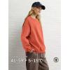 imageATHMILE Oversized Sweatshirt for Women Crewneck Fleece Long Sleeve Pullover Hoodies Tops Fall Fashion Outfits Clothes 2025Orange Red