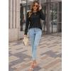 imageATHMILE Womens Long Sleeve Shirts Pleated Business Casual Basic Tunic Tops Fall Tees ClothesBlack