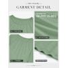 imageATHMILE Womens Long Sleeve Shirts Pleated Business Casual Basic Tunic Tops Fall Tees ClothesLight Green