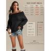 imageATHMILE Womens Off The Shoulder Sweaters Oversized Batwing Sleeve Loose Pullover Fall Outfits Winter Fashion Tops 2025Black
