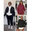 imageATHMILE Womens Oversized Hoodies Fleece Sweatshirts Long Sleeve Sweaters Pullover Fall Clothes with PocketDark Green