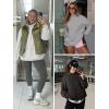 imageATHMILE Womens Oversized Hoodies Fleece Sweatshirts Long Sleeve Sweaters Pullover Fall Clothes with PocketDark Green