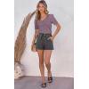 imageATHMILE Short Sleeve V Neck Sweaters Dressy Casual Blouses Lightweight Thin Knit Fashion Shirts Summer Tops for WomenGrey Purple